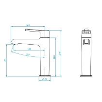 Смеситель для раковины RGW Shower Panels SP-301 хром