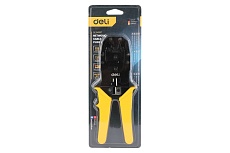 Обжимные клещи (кримпер) Deli DL2468c 8p(RJ-45), 6p(RJ-14 и RJ-12), 4p(RJ-9) 200 мм 134968