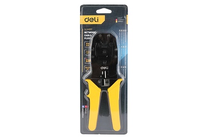 Обжимные клещи (кримпер) Deli DL2468c 8p(RJ-45), 6p(RJ-14 и RJ-12), 4p(RJ-9) 200 мм 134968