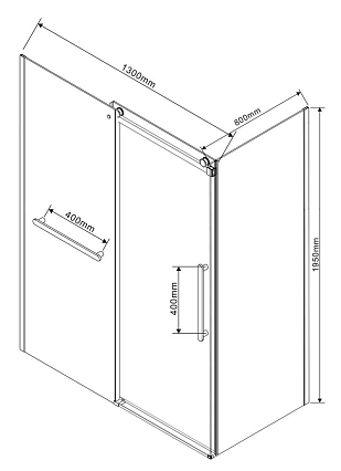 Душевой уголок Vincea Como Soft VSR-1CS8013CLB 130x80 черный, прозрачный