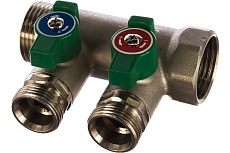 Модульный коллектор ELSEN 1 дюйм, 2 контура, размер отвода-3/4 ЕК, EMW04.02