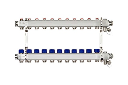 Комплект коллекторов  с кронштейнами Ридан SSM-11R set 11 контуров 088U0981R