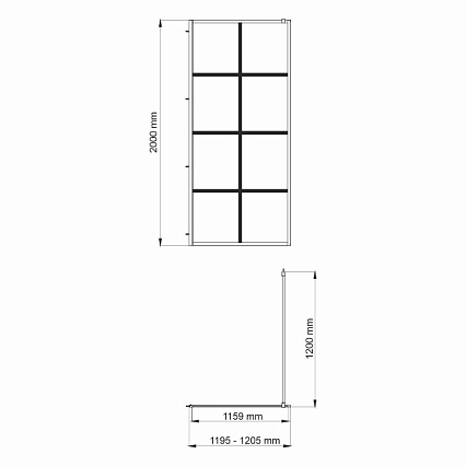 Душевая перегородка WasserKraft Glan 66W40 120x200