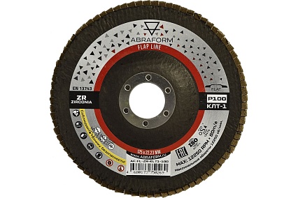 Круг лепестковый FlapLine ZR, 125 мм, P100, прямой ABRAFORM AF-FL-ZR-KLT1-100