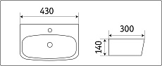 Раковина CeramaLux N78401 43 см