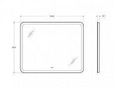 Зеркало Cezares Multicolore 100x80 см с подсветкой CZR-SPC-MC-1000-800-RGB-TCH
