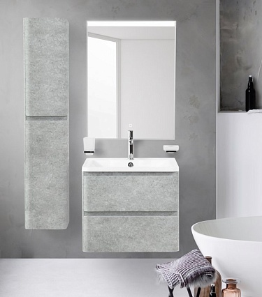 Мебель для ванной BelBagno Albano 70 см подвесная, Cemento Verona Grigio