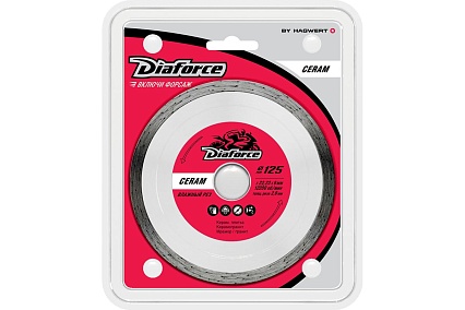 Диск алмазный Ceram 125x22.23x6х2.0 мм, влажный рез Diaforce 503125