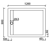 Поддон для душа Aquanet Stone Lite 120x80 прямоугольный (снято с производства)