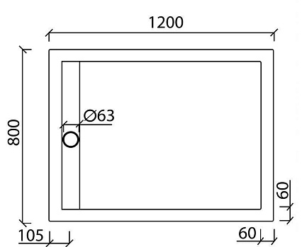 Поддон для душа Aquanet Stone Lite 120x80 прямоугольный (снято с производства)