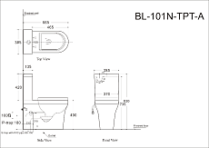 Бачок для унитаза Aquanet Rimless Nova BL-101N-TPT-A