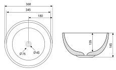 Раковина Abber Bequem AC2105 36 см белый