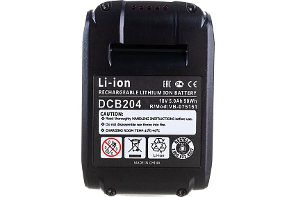 Аккумулятор (5.0 Ач; 18 В; Li-Ion) для DEWALT DCB184 ОЕМ 075151