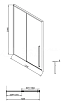 Душевая дверь Timo TDSS-120/17C-8L 120x200 прозрачное, матовое золото