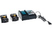 Набор аккумуляторов BL1840B 18В, 4.0 Ач + зарядное устройство DC18RC + кейс MakPac Makita 198310-8