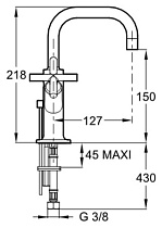 Смеситель для раковины Jacob Delafon Purist E14594-3-CP