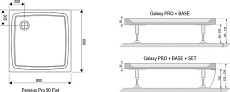Поддон для душа Ravak Perseus Pro-90 Flat