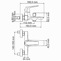 Смеситель для ванны WasserKRAFT Neime 1901