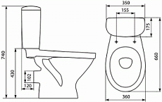 Унитаз Cersanit Trento KO-TR011-3/6-PL