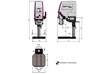 Прецизионный вертикально-сверлильный станок настольный Optimum OPTIdrill DX13V 3020150