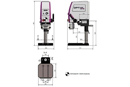 Прецизионный вертикально-сверлильный станок настольный Optimum OPTIdrill DX13V 3020150