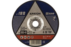 Круг шлифовальный по металлу A30TBF (180х6.0х22.2 мм) Кратон  1 07 04 004