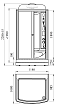 Душевая кабина Радомир Диана-1 118x108 стекло Флора, с гидромассажем
