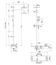 Душевая стойка Lemark Tropic LM7008C термостат, белый