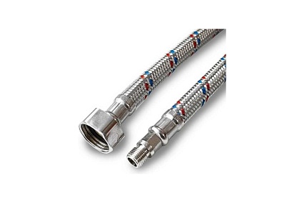 Подводка для смесителя Damento с нержавеющим оплетением, 1/2-М10, 80 см, короткая 8446