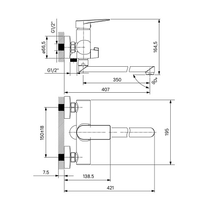 Универсальный смеситель Iddis Bridge BRDSB02i10WA