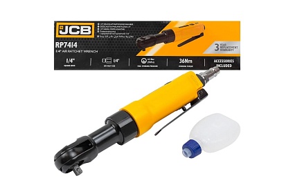 Пневмотрещотка JCB с прорезиненной рукояткой 1/4" JCB-RP7414(58337)