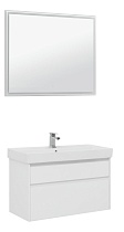 Мебель для ванной Aquanet Nova Lite 100 см, 2 ящика белый глянец
