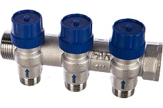 Терморегулирующий коллектор с 3 отводами FAR 1" М24х19 FK 3913 C103