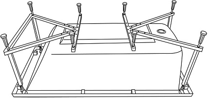 Каркас для ванн Excellent MR-03 Aquaria 140/150/160, Ava 160, Wave 130/150/160x70