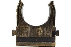 Крепеж-клипса для трубы Electraline ПВХ, цвет бронза 10 шт BTK1-16-25-10