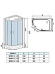 Душевая кабина WeltWasser WW500 WERRA XL 1202 L 120x90 хром, прозрачное 10000014053