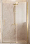 Душевая дверь Vincea Экстенза (Extenza) VDP-4EX1112CLG 110/120x195 брашированное золото, прозрачная