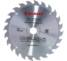 Диск пильный по дереву (280x3/1.8x32/30 мм; 24T) Белмаш RD124A