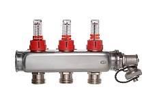 Коллектор ColSys p881 3 выхода с расходомерами и дренажным клапаном Р188110503