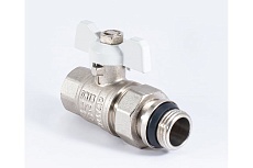 Шаровой кран PROFACTOR PF STANDARD с полусгоном, с уплотнением, в/н, ручка бабочка 1/2 дюйма PF UBV 324 UR