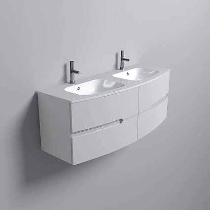 Мебель для ванной Jacob Delafon Nona 140 см, белый блестящий
