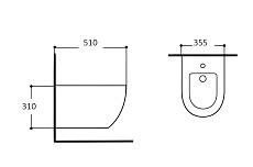 Подвесное биде Aquatek Европа AQ1016-MG серый матовый