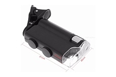 Микроскоп для телефонов Pro Legend 60-100х мини с подсветкой и ультрафиолетом PL4446