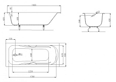 Чугунная ванна Owl 1975 Strand 180x80 с ручками OWLIB191111
