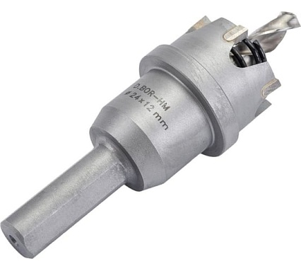 Коронка по металлу HM (24х12 мм; хвостовик 10 мм; комплект) D.BOR HS-HM-12-024-T