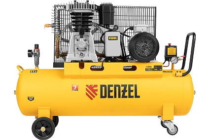 Воздушный компрессор Denzel BCI4000-T/100 ременной привод, 4,0 кВт, 100 литров, 690 л/мин 58123