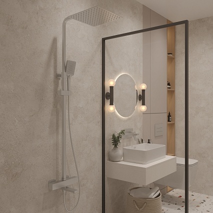 Душевая стойка Oliveeka D-Line OL-739901-CR с термостатом, хром