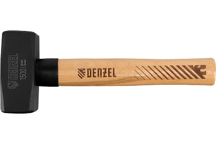 Кувалда Denzel 1500 г, кованая головка, буковая рукоятка 11019