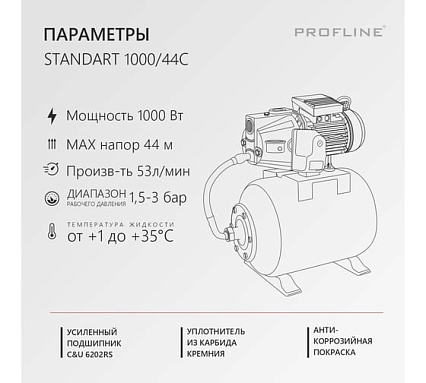 Насосная станция PROFLINE Standart 1000/44C (24L) УТ-00048560