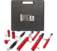 Комплект гидравлических цилиндров прямого и обратного действия Forsage 2/4/5/10 т, в пластиковом кейсе, 7 пр. F-0200-1S(1448)